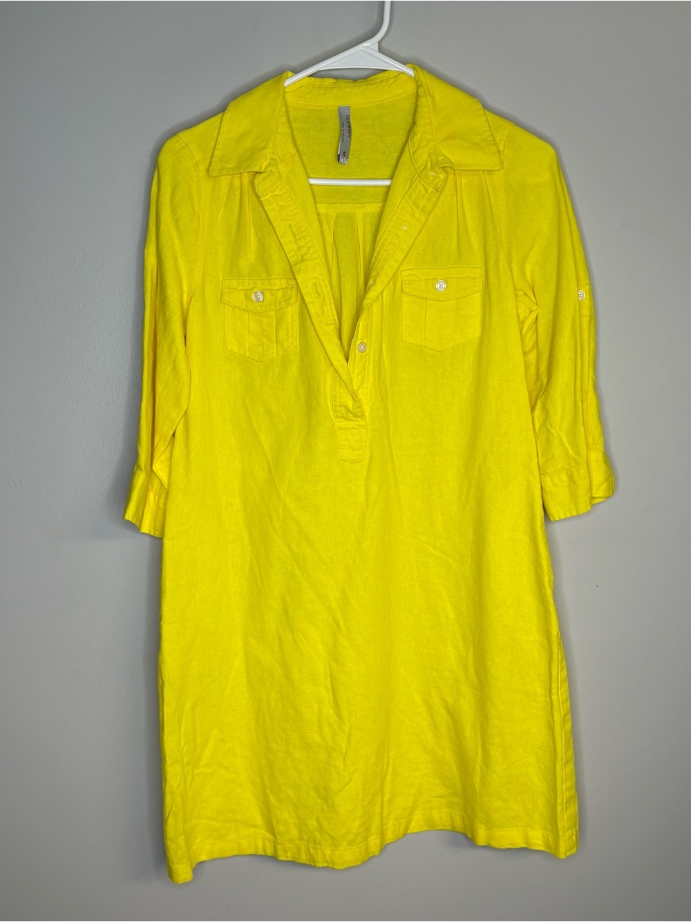 Old Navy Yellow Women's Tunic Dress Linen